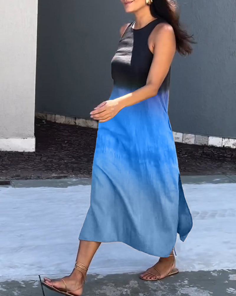 Camille™ | Ermeløs sommerkjole med trendy fargeskift