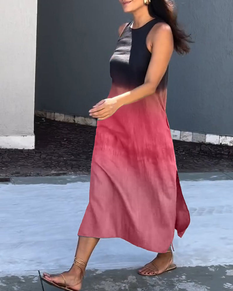 Camille™ | Ermeløs sommerkjole med trendy fargeskift