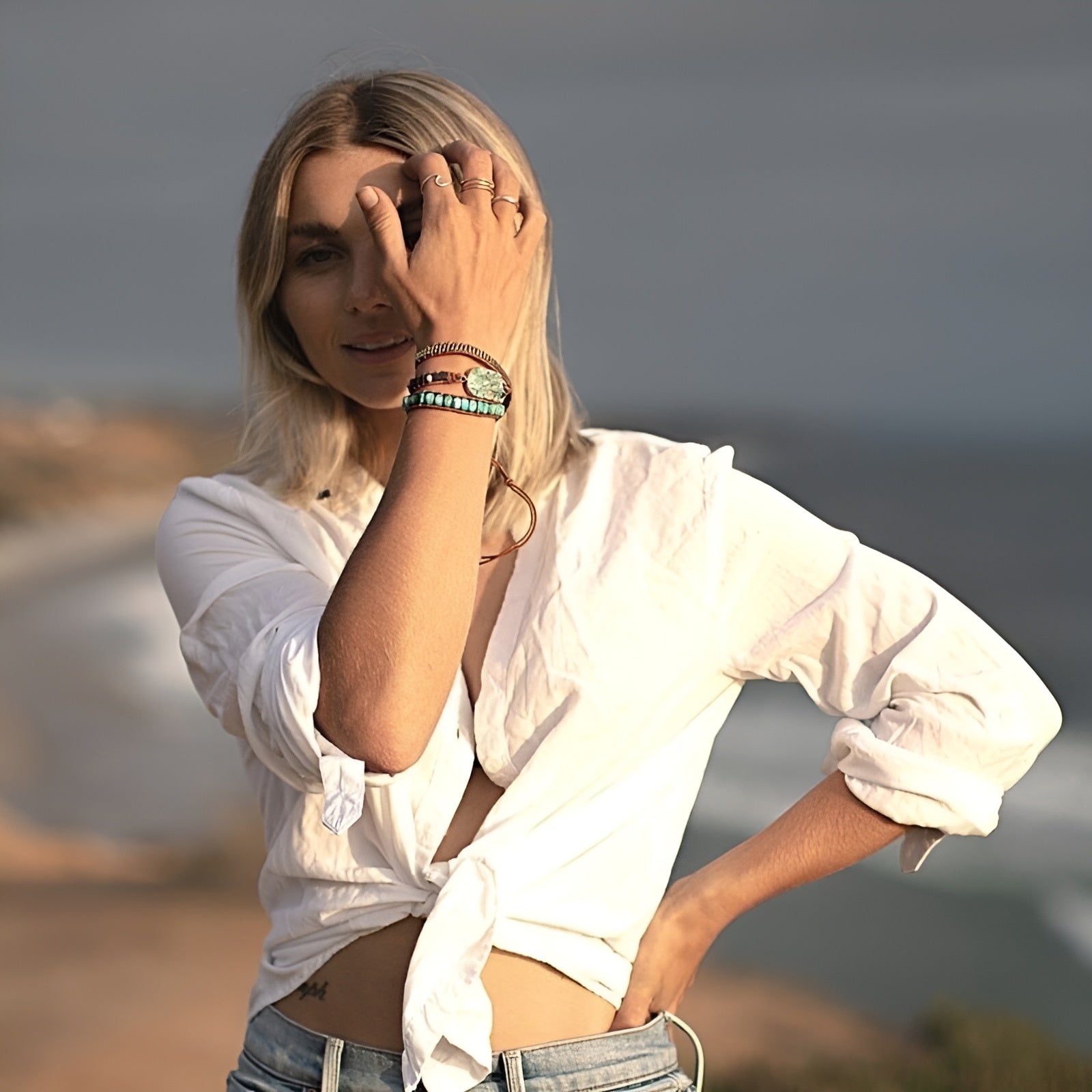 Moa™ | Helbredende Armbånd med Turkis og Jaspis