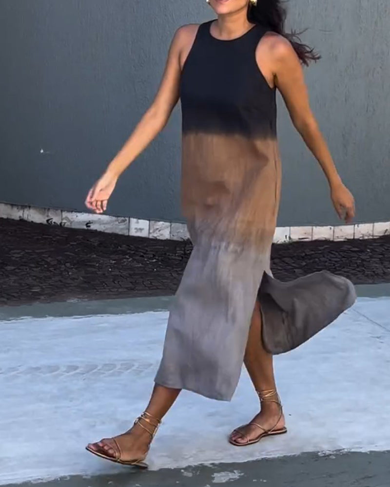 Camille™ | Ermeløs sommerkjole med trendy fargeskift