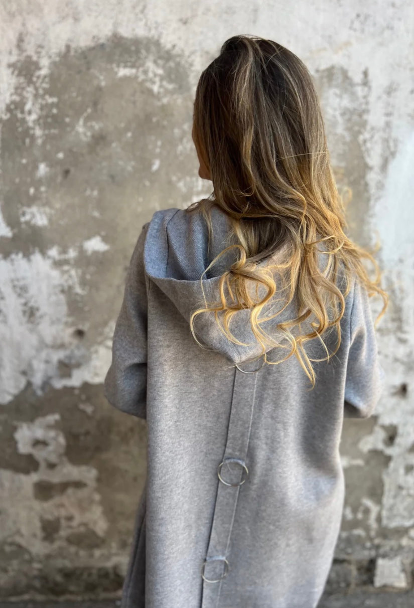 Majken™ | Casual cardigan med hette og knapping