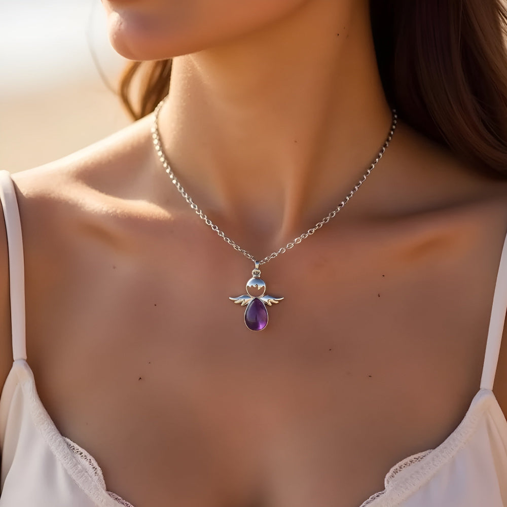 Nina™ | Beskyttelsesengel Edelstenshalskjede