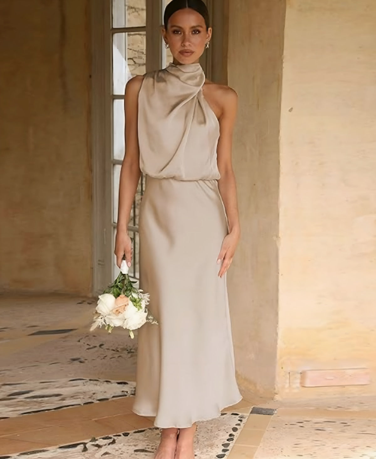 Sélène™ | Midikjole med Høy Midje