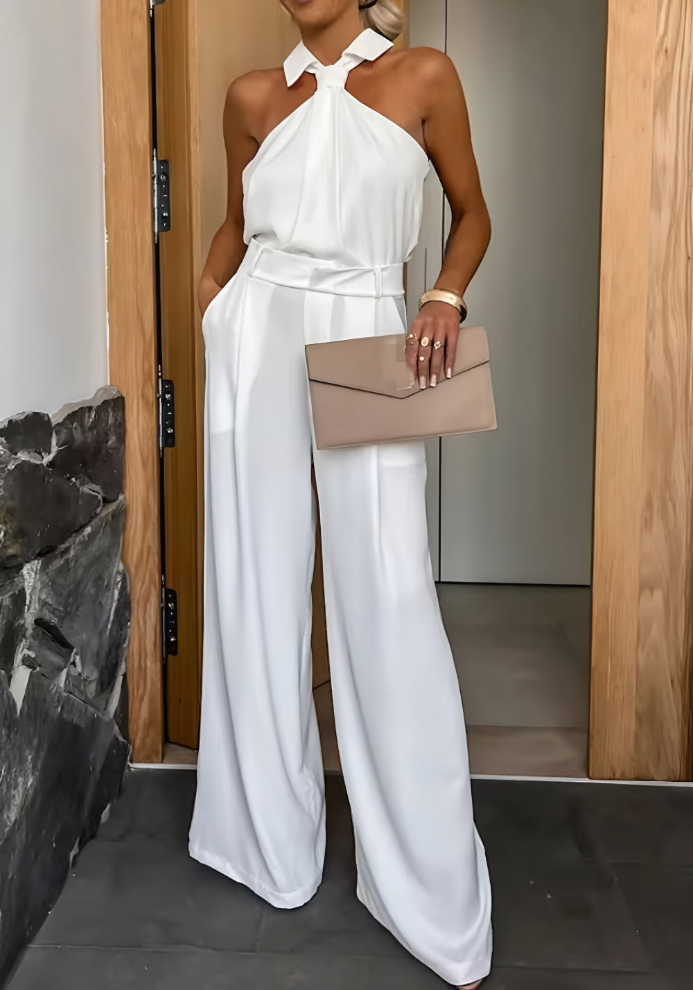 Marit™ | Stilig Jumpsuit med Vide Ben