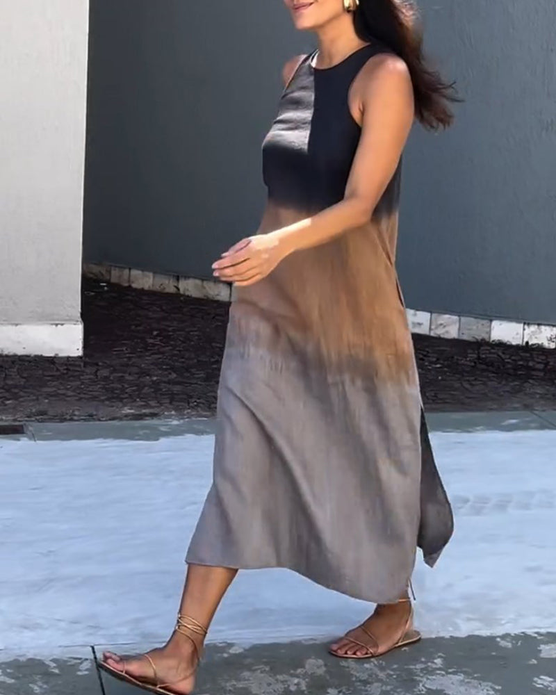 Camille™ | Ermeløs sommerkjole med trendy fargeskift