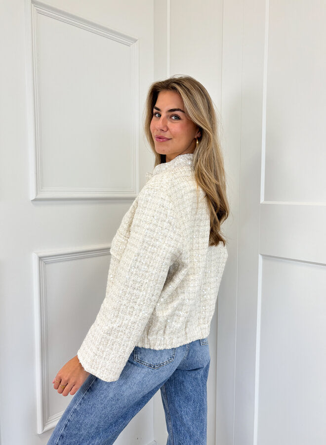 Mila™ | Glitterjakke Beige