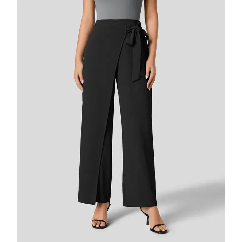 Lila | Bukser med vide ben og høy midje