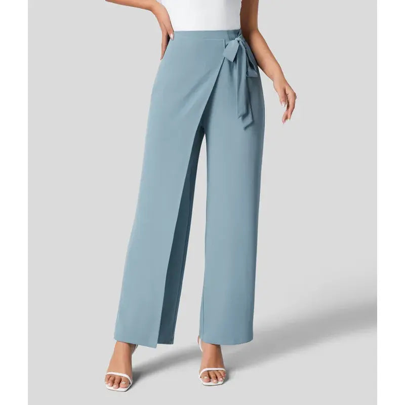 Lila | Bukser med vide ben og høy midje