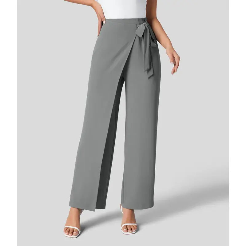 Lila | Bukser med vide ben og høy midje