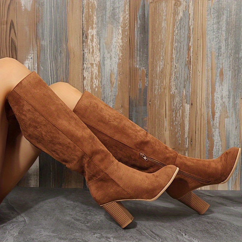 Laila™ | Elegante knelange støvler med høye hæler
