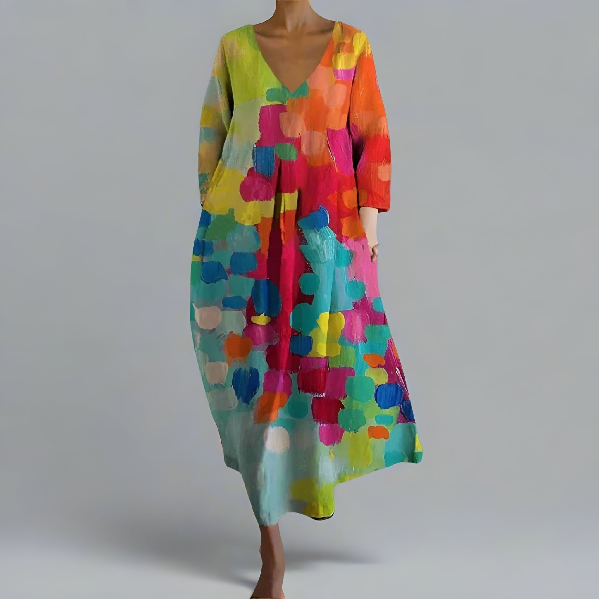 Cecilia™| Fargerik Kjole