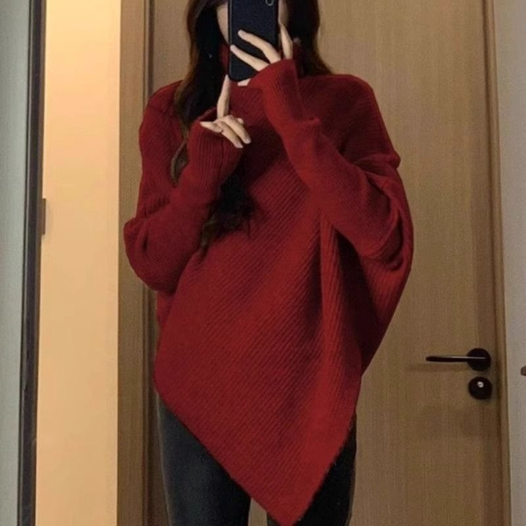 Anneta™ | Oversized poncho-genser med varme og eleganse