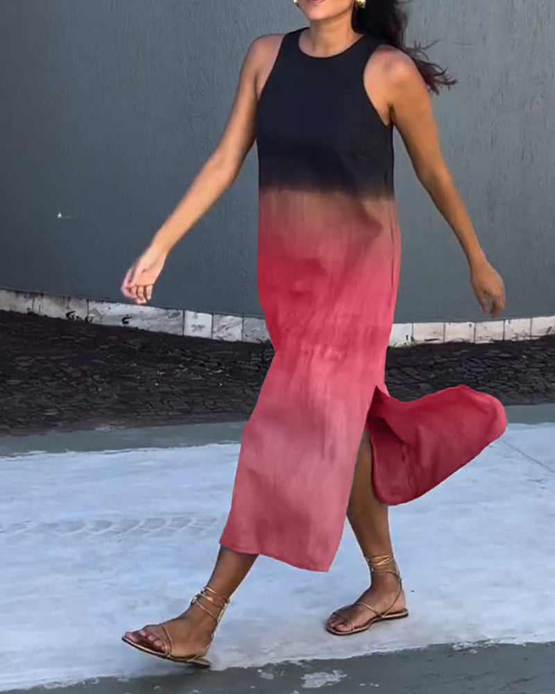 Camille™ | Ermeløs sommerkjole med trendy fargeskift