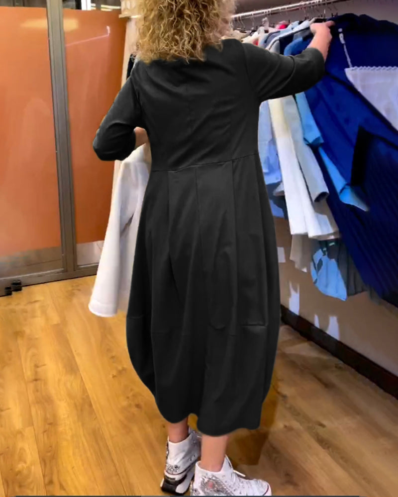 Chantal™ | Elegantne Kleit Ümmarguse Kaelusega