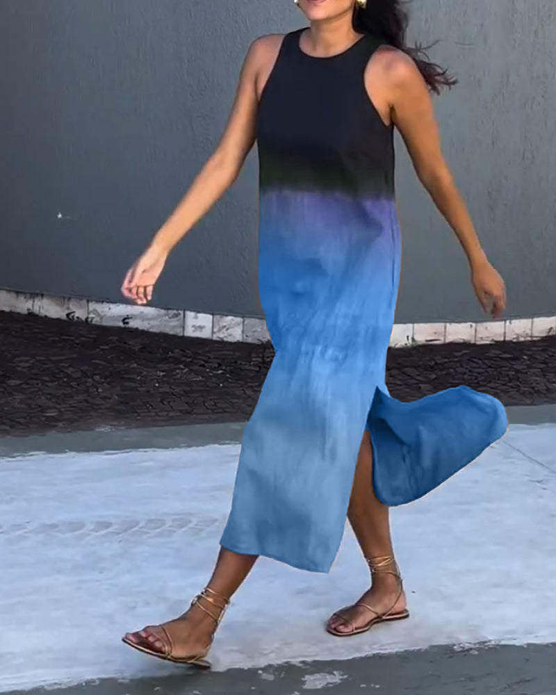 Camille™ | Ermeløs sommerkjole med trendy fargeskift