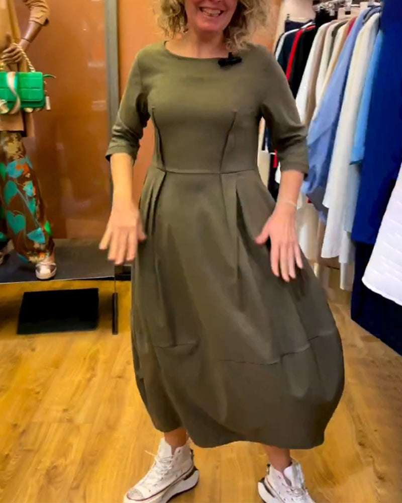 Chantal™ | Elegantne Kleit Ümmarguse Kaelusega