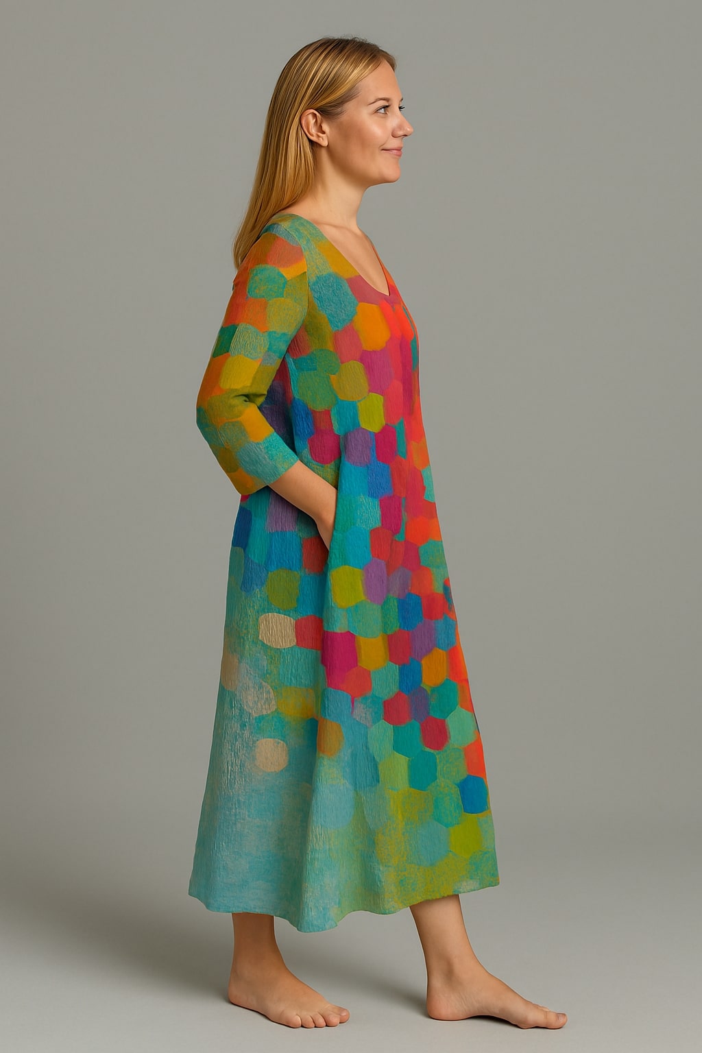 Cecilia™| Fargerik Kjole