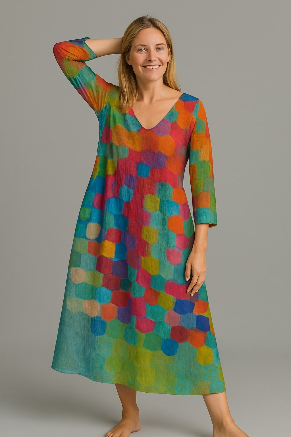 Cecilia™| Fargerik Kjole