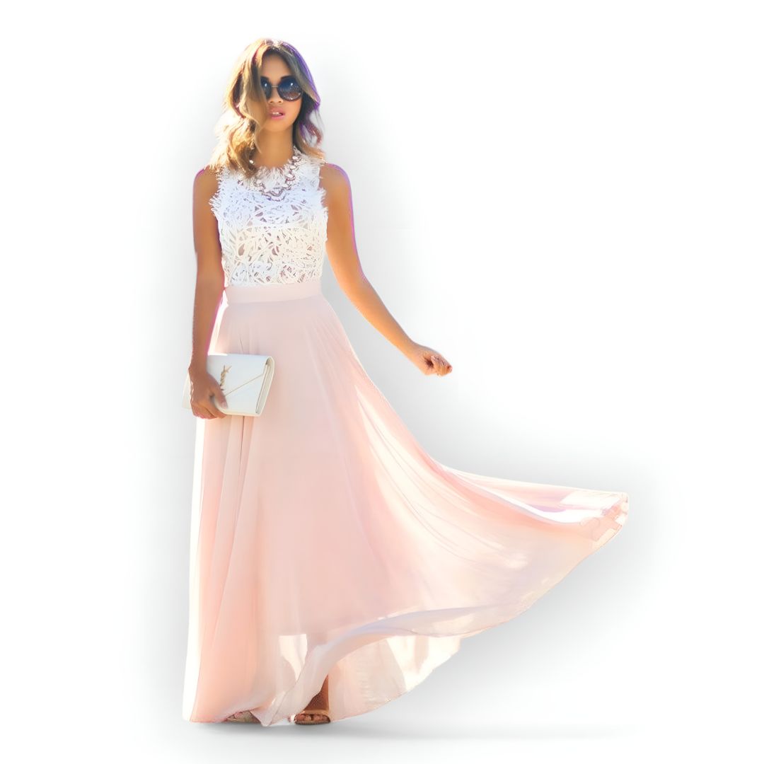 Sterre™ | Ermeløs Sommerkjole i Spets