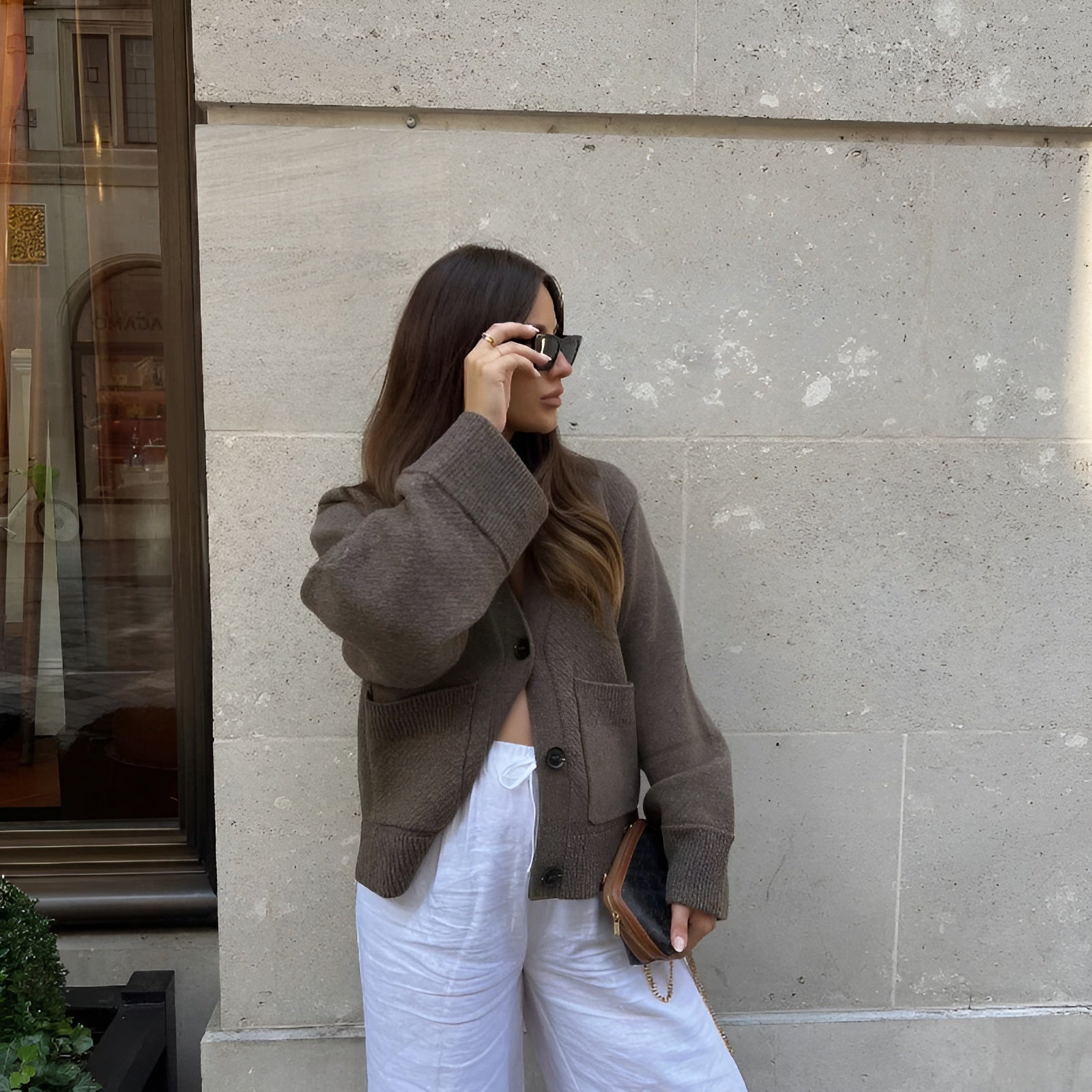 Sara™ | V-hals Vest med Knapper