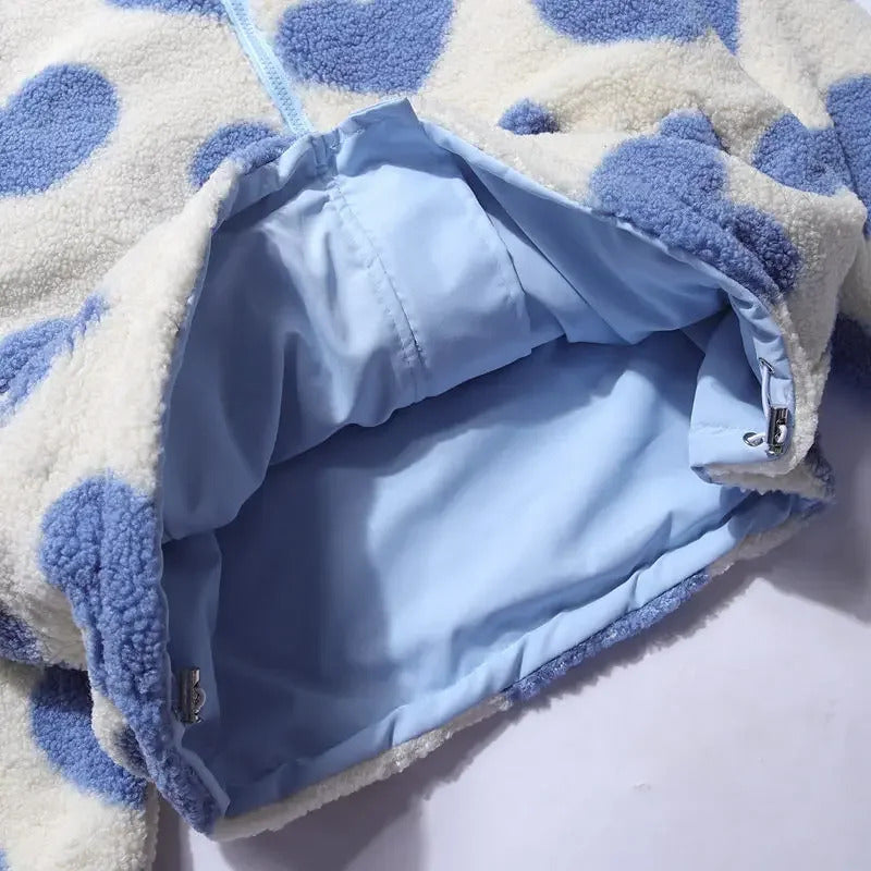 Kerstin™ | Vendbar jakke med hjerte detaljer