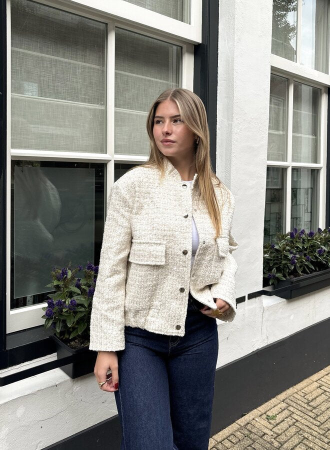 Mila™ | Glitterjakke Beige