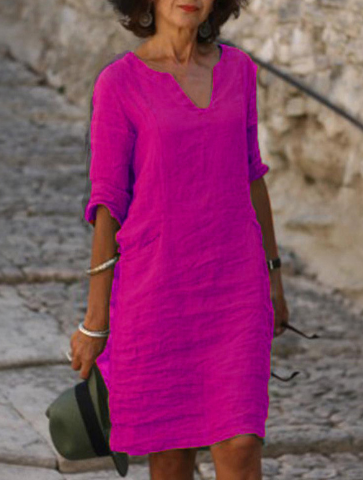 Silvia™ | Sommerkjole med figursmigrende magedekning