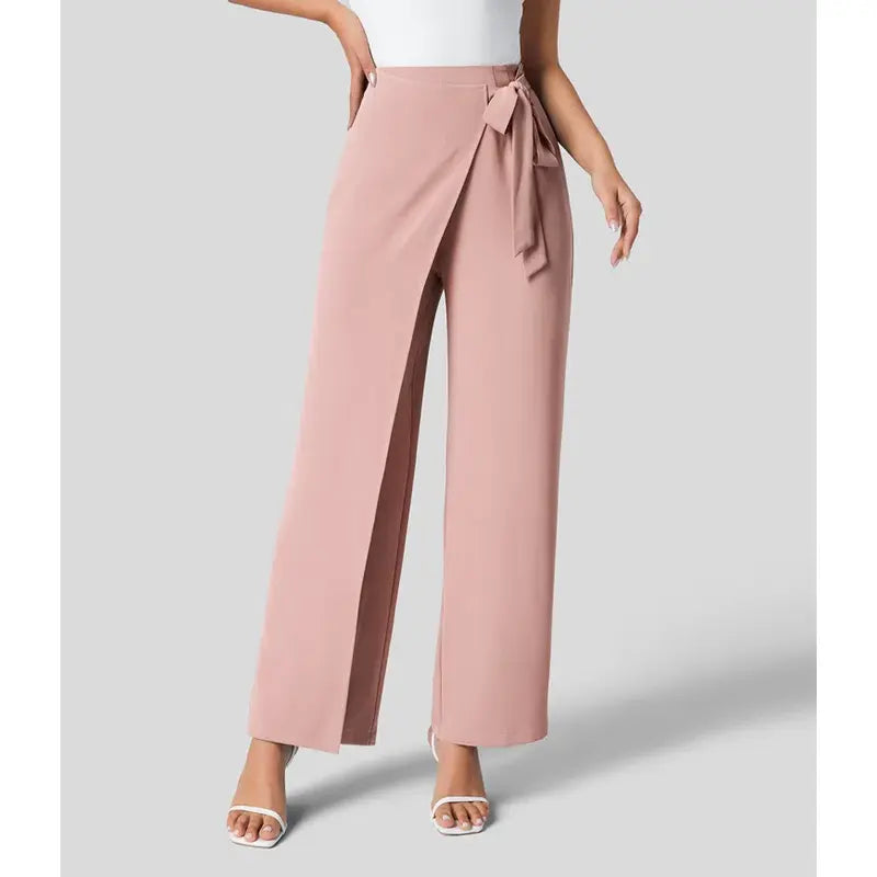 Lila | Bukser med vide ben og høy midje