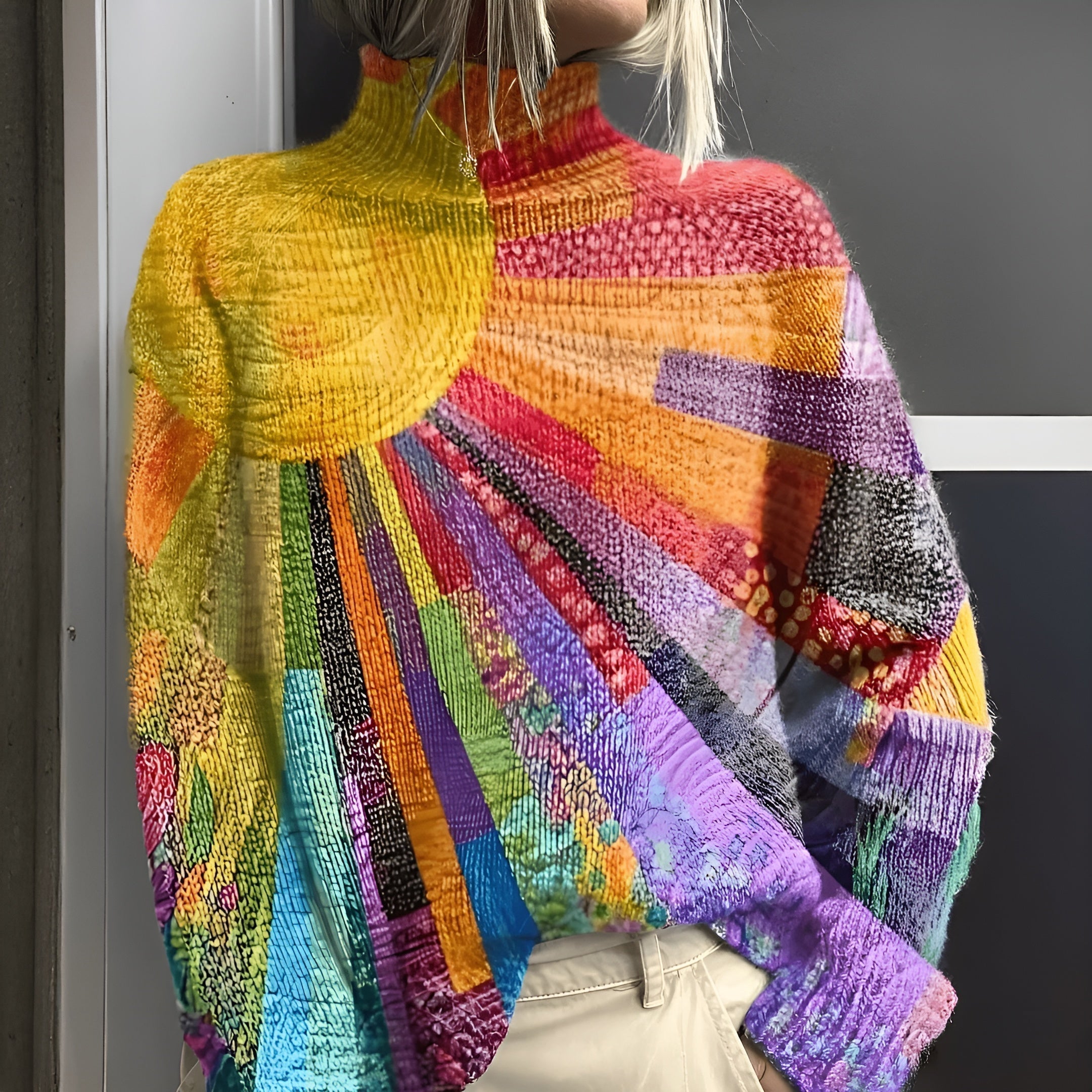 Amelia™ | Fargerik Polotrøye